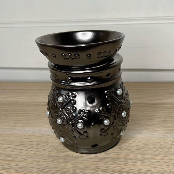 Scentsy Margot Wax Scent Warmer Pearl Bronze Retired Full Size Nwot - Picture 2 of 6